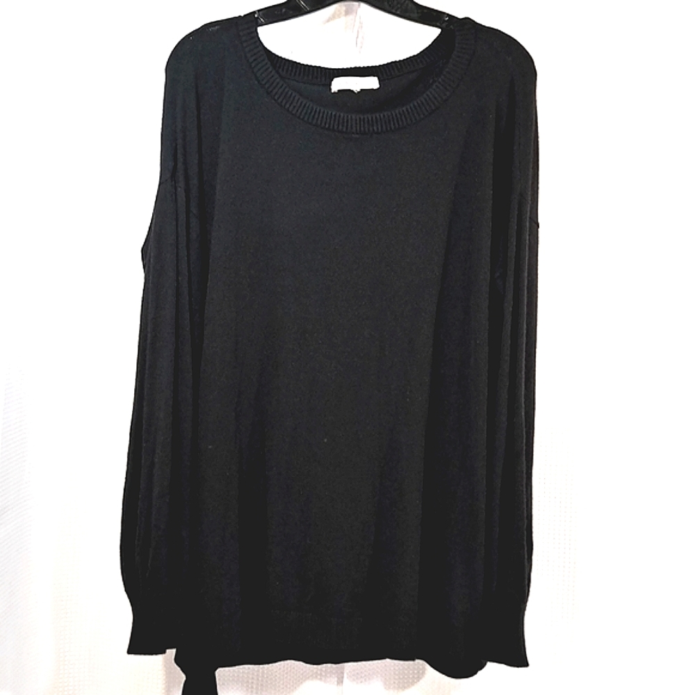 BCBGeneration NWOT Black Side Tie Accent Sweater